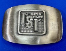 Instrument Service Inc vintage company promo business 25 year award belt buckle