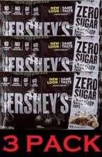 Hershey's ZERO SUGAR Czekolada mleczna Chipsy do pieczenia 8 uncji Torba - 3 sztuki
