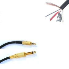 Choose Length USA  3.5mm (1/8") Stereo Male to 1/4" (6.3mm) Mono TS Male Cable