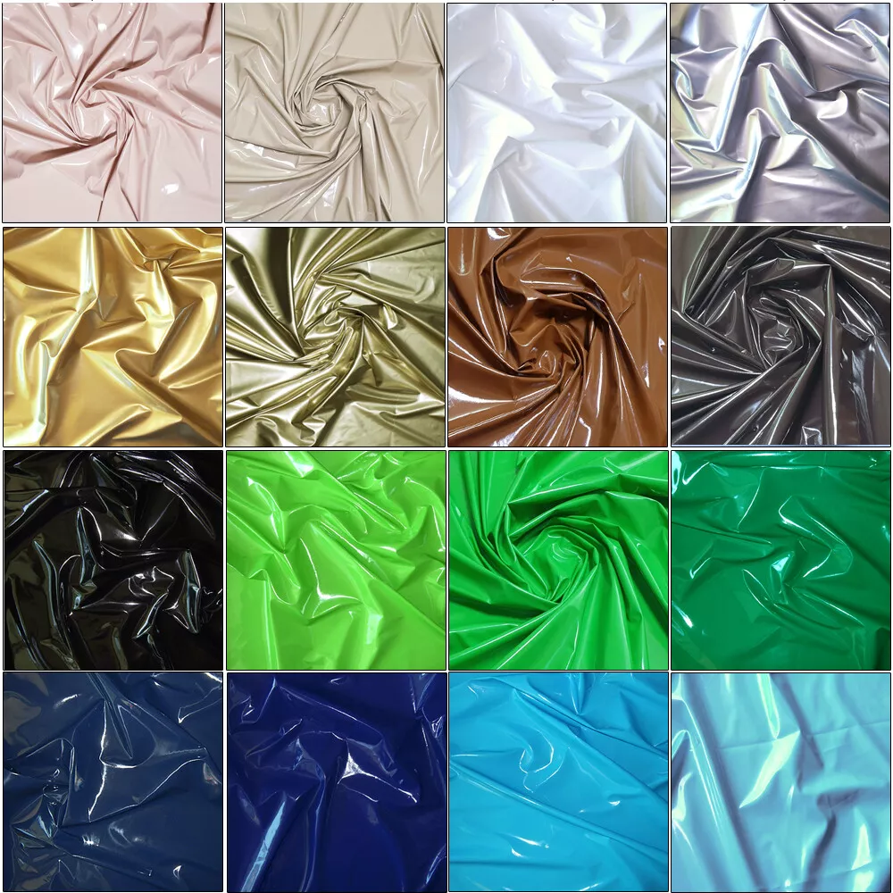 2 Way Stretch Vinyl Latex Fabric - Silver