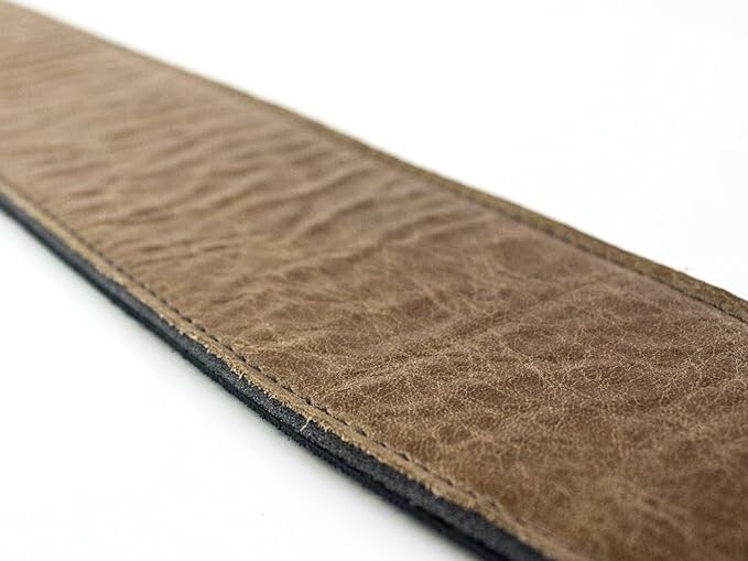 Cinturino Per Chitarra Imbottito In Vera Pelle Nera Made In Uk - Foto 3