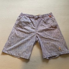 Psycho Bunny Swim Trunks Mens Size 14/16 Purple Stretch Elastic Waist Pocket