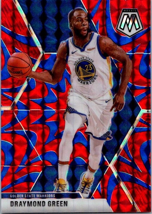 2019 20 Panini Mosaic Draymond Green Red Blue Reactive Prizm Warriors 