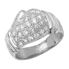 Anello Guantone da Boxe Uomo Argento Sterling Fidanzamento Punzone Uomo Taglie O - Z