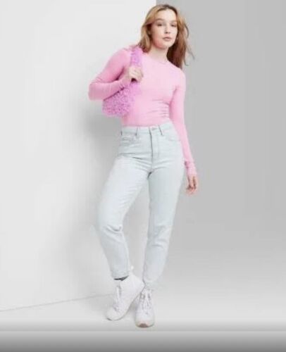 Womens Super-High Rise Tapered Jeans - Wild Fable - Ultra Light Wash Size 8 NEW