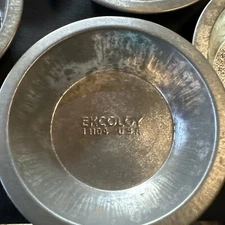 Ekcoloy T110 Mini Pie Tart Pans Set 11 Aluminum Bakeware Heavy Duty USA 4"
