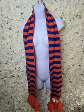 Charming Charlie Scarf And Head Band, Orange And Blue, Cute And Cuddly 70inches
