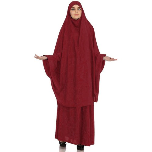 Muslim Women Prayer Abaya Burqa Khimar Hijab Maxi Skirt Set Dress Islamic Arab - Picture 11 of 25