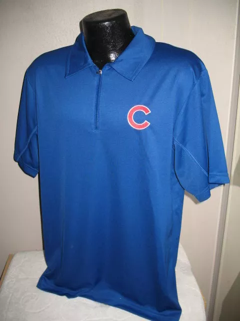 MLB Chicago Cubs Baseball Coach's Golf Polo Shirt Mens Sizes Nwt Majestic