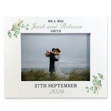 Personalised Wedding Day Photo Frame Gift For Couple Newly Married Couple Gift