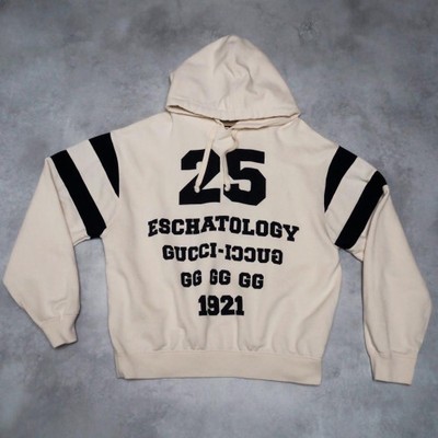 Gucci 21SS Logo Pullover With 25 Hoodie Size:S Natural Ivory 