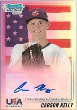 2010 Bowman Draft Chrome Carson Kelly Refractor Auto RC 138/199 