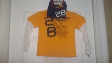 Boys Long Sleeve T-Shirt with matching hat  "Varsity 28" Football,Superbowl