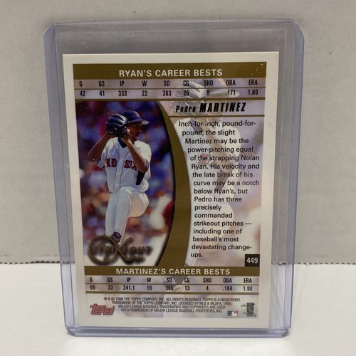 PEDRO MARTINEZ RED SOX 1999 TOPPS STRIKE OUT KINGS #449 - Picture 2 of 2