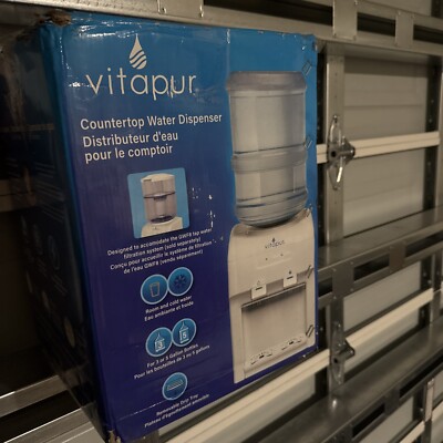 VITAPUR Water Dispenser 11.1''W Cooler System Standing Automatic Shutoff White