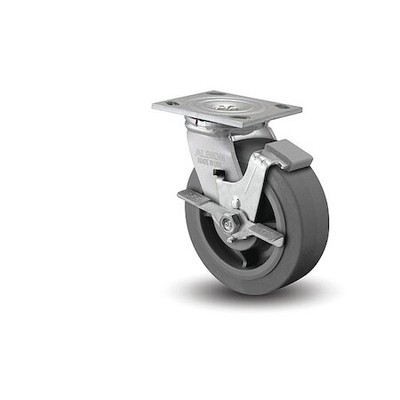 Albion 16Xs08201sfba 8'' X 2'' Non-Marking Rubber Soft Flat Swivel Caster, Face