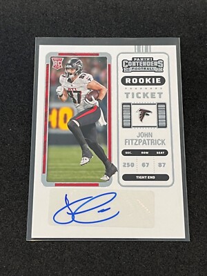 2022 Panini Contenders Football John Fitzpatrick Rookie Ticket Auto #249 Falcons