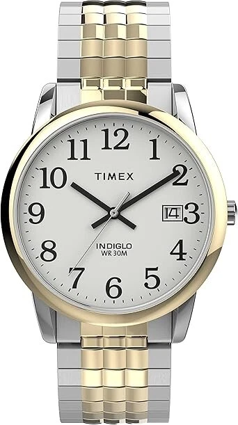 Reloj de cuarzo Timex Easy Reader TW2V40100 para hombre NUEVO analógico correa de acero inoxidable