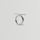 925 Simple Bar Ring, Handmade Solid Silver Ring, Unisex Chunky Round Ring, VTR