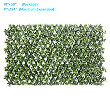 Artificial Hedge Expandable Trellis Faux Ivy Plant Fencing Panel With