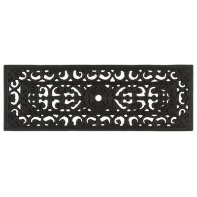 Felpudo De Goma Filigrana Estrecho Negro 75x25 Cm Por Ib Laursen - Imagen 1 de 3