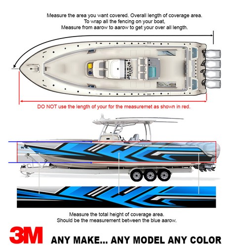 Dark Blue Cloudy Graphic Vinyl Boat Wrap Decal Fishing Pontoon Sportsman Console - Picture 4 of 6