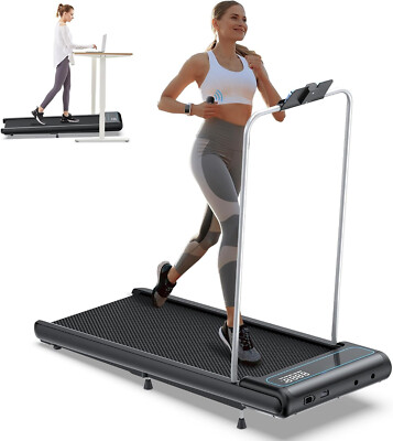 10% Incline under Desk Walking Pad, 2.5HP Low Noise Treadmill for Home Office Ap