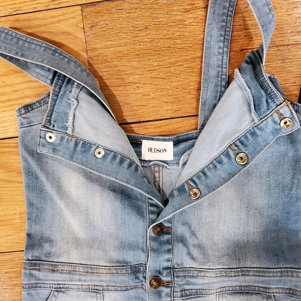 Hudson Girl Big Kelly Skirtall Vintage Blue Denim Button Front Overall Dress XL - Image 3 of 4