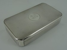 Beautiful Victorian Solid Silver Engine Turned Sandwich Box London 1864 209g