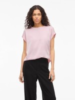Vila Satin Top Viellette S/S, GrößE M, Schwarz, Modell-Nr. Noos