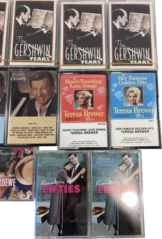 Vtg 50s 60s Music Cassette Tape Lot Oldies Romance Musical Classical Jazz Piano Foto 4 de 4
