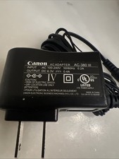 Genuine OEM Canon AC Adapter, IN 120VAC 0.2A OUT 6.3VDC 400mA, Model AC-380 III