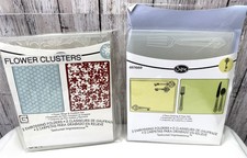 Sizzix PLACE SETTING Keys Flowers Embossing Folders Lot