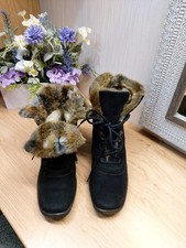 ARA Gore-tex Waterproof Wedge Lace Up Ankle Boots size 5.5 H EU 38.5 Extra Wide