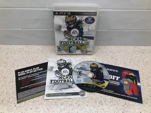 NCAA Football 14 : PS3 Playstation 3 with Manual & Inserts