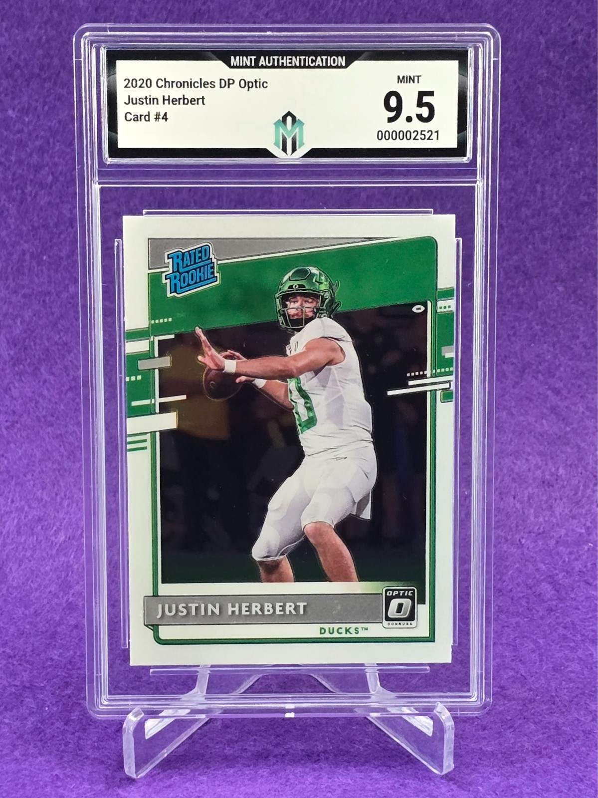 2020 Panini Chronicles DP Optic Rated Rookies Justin Herbert Chargers Rookie