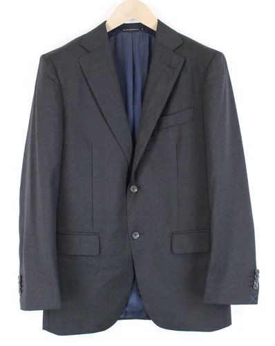 Suitsupply Napoli Veste En Laine Super Grise Pour Homme UK38R À Rayures
