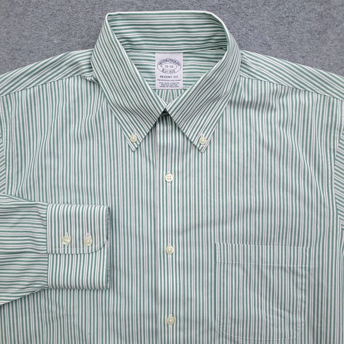 Green Striped Dress Shirts for Men for sale | eBay