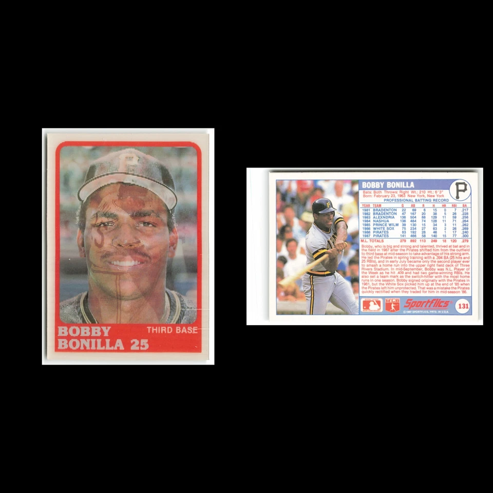 Bobby Bonilla #131 1988 Sportflics Pittsburgh Pirates Baseball Card MLB NM - Image 3 of 3