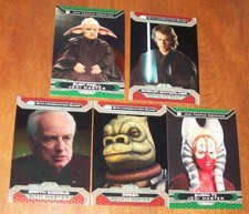 Five Topps Chrome Star Wars Character Cards