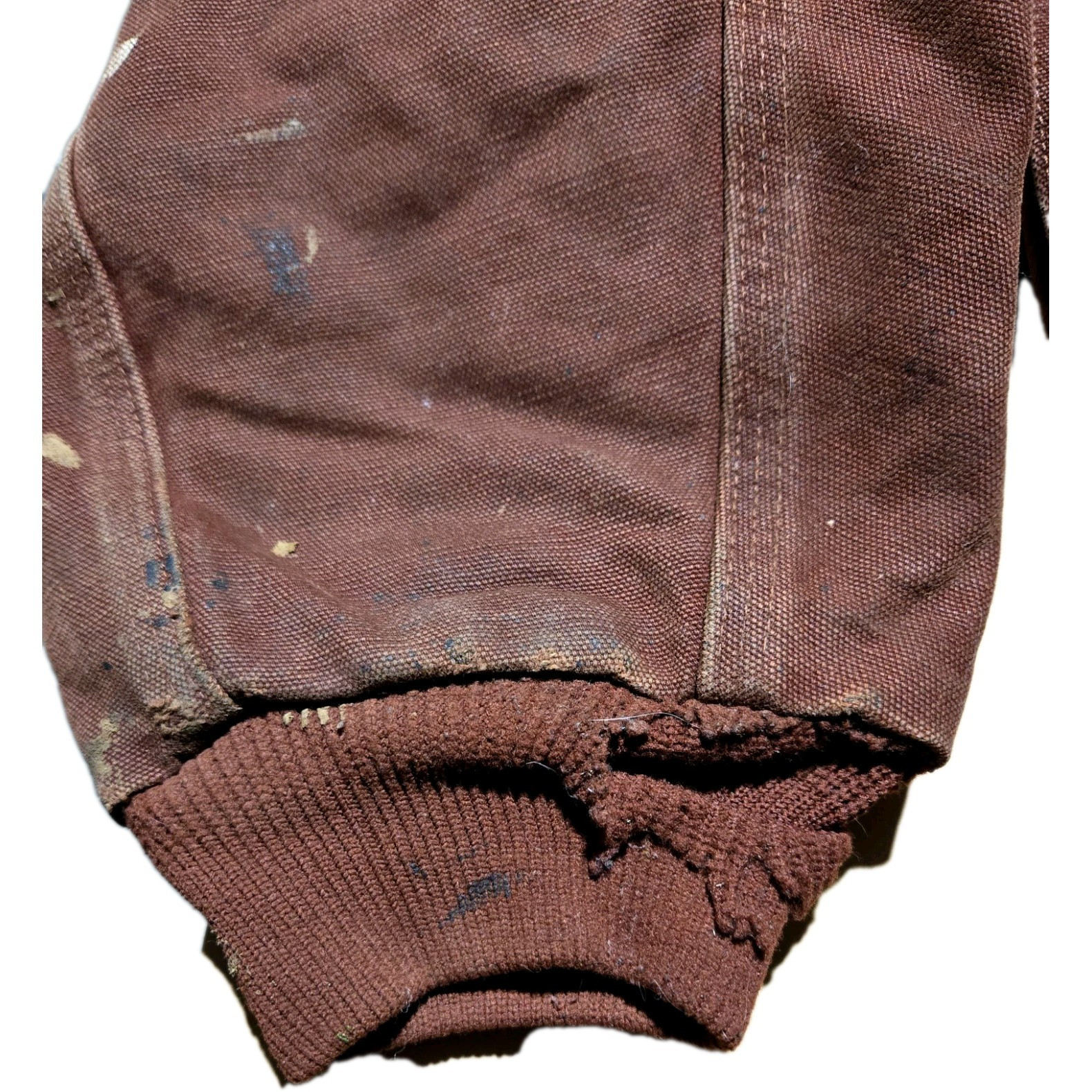 Vintage Carhartt Jacket RARE J130 CLY Sandstone Active Quilted 2X DISTRESSED Red thumbnail 11