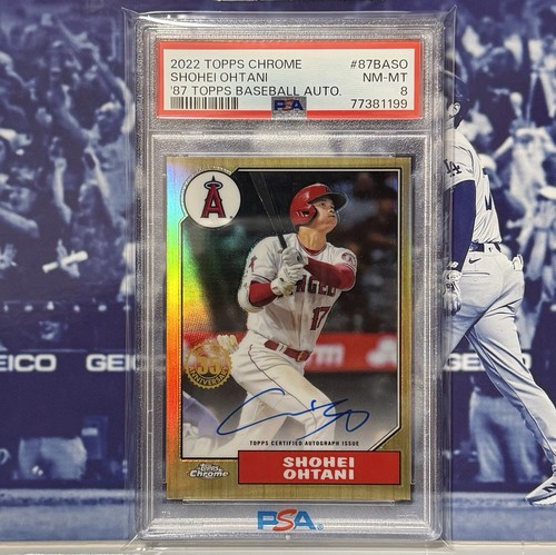 2022 Topps Chrome 1987 Shohei Ohtani Auto Gold Refractor /50 PSA 8 Autograph