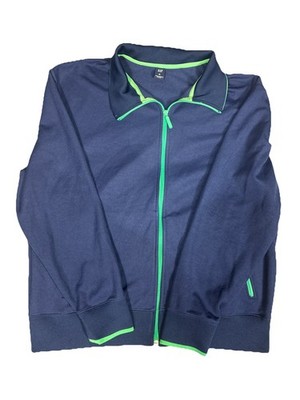 Gap Men's Long Sleeve Full Zip Track Jacket Blue  Green Trim Size XL
