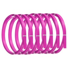 Bamboo Weaving Strips 7/16" x 10Ft 7 Pack Thin Flat Pink Red