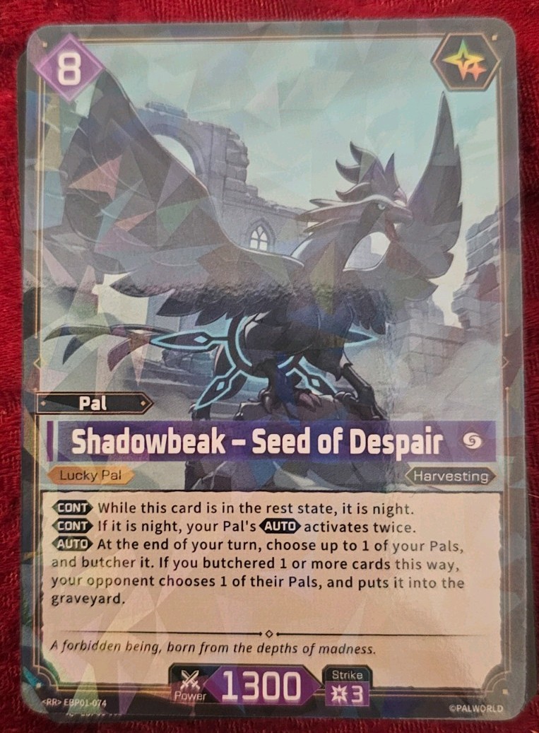 Palworld TCG Shadowbeak RR (DOUBLE RARE) CARD