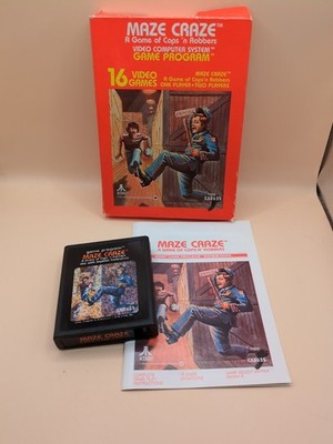 Maze Craze: A Game of Cops and Robbers Atari 2600 Tested Complete Combine Ship