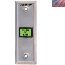 Push to Exit Plate Illuminated Slimline Emergency Door Release Button