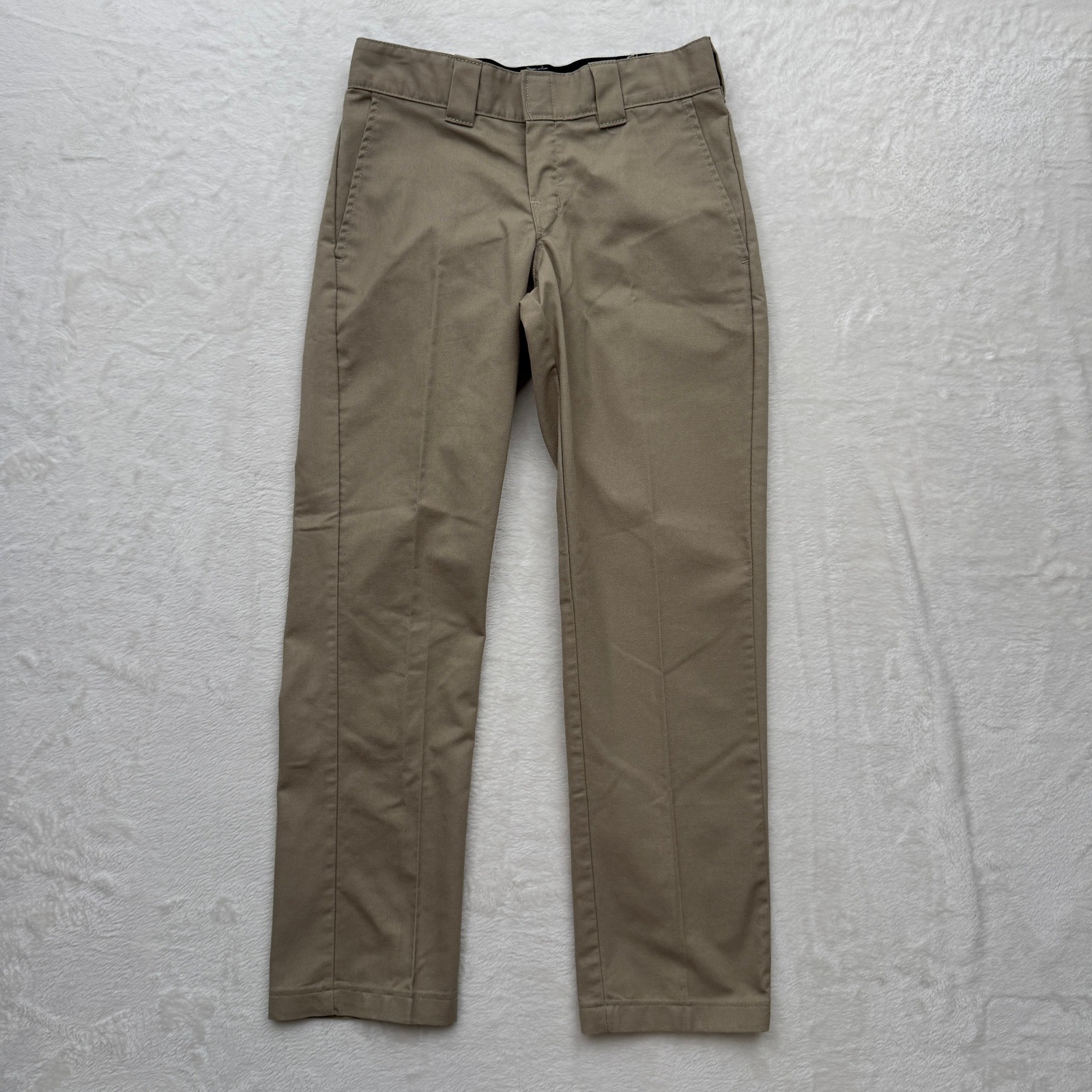 Dickies Slim Taper Mens 30x28 Khaki Flex Twill Workwear Pants Chino