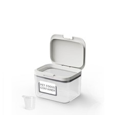 5 lb Airtight Dog Food Storage Container with Scoop, White