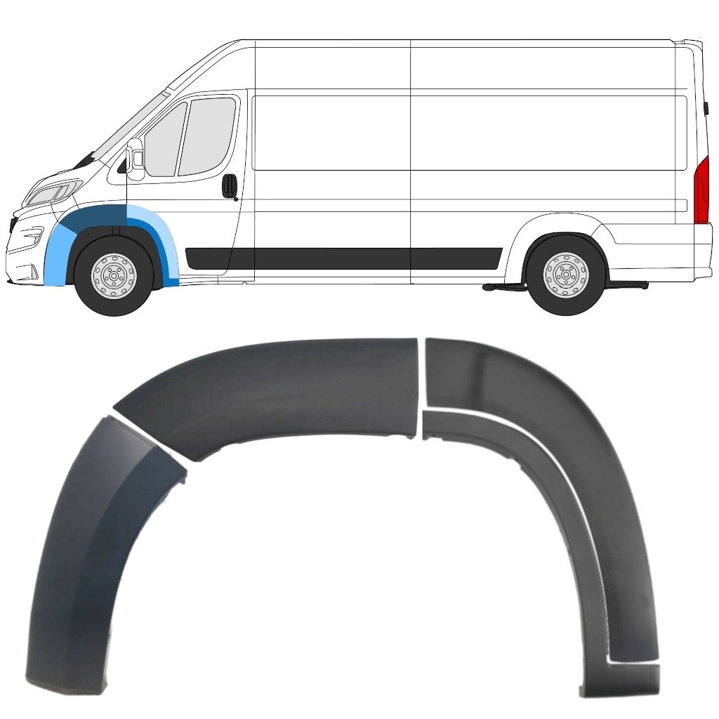 Front Fender Trim Set for Citroen Jumper 2014-2018 / Left
